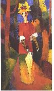August Macke Woman in park oil painting